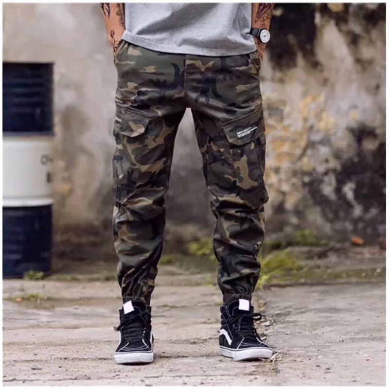 Fashion Classical Army Pants High Street Cotton Jeans Men Jogger Pants Brand Designer Big Pocket Military Cargo Pants Men Jeans