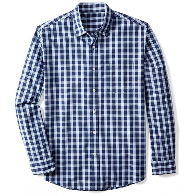 Men's Regular-Fit Long-Sleeve Plaid Shirt