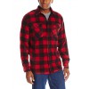 Men's Long Sleeve Plaid Fleece Shirt