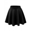 Womens Basic Versatile Stretchy Flared Skater Skirt