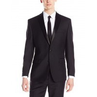 Men's Modern Fit 100% Wool Tuxedo Suit Separate (Blazer and Pant)